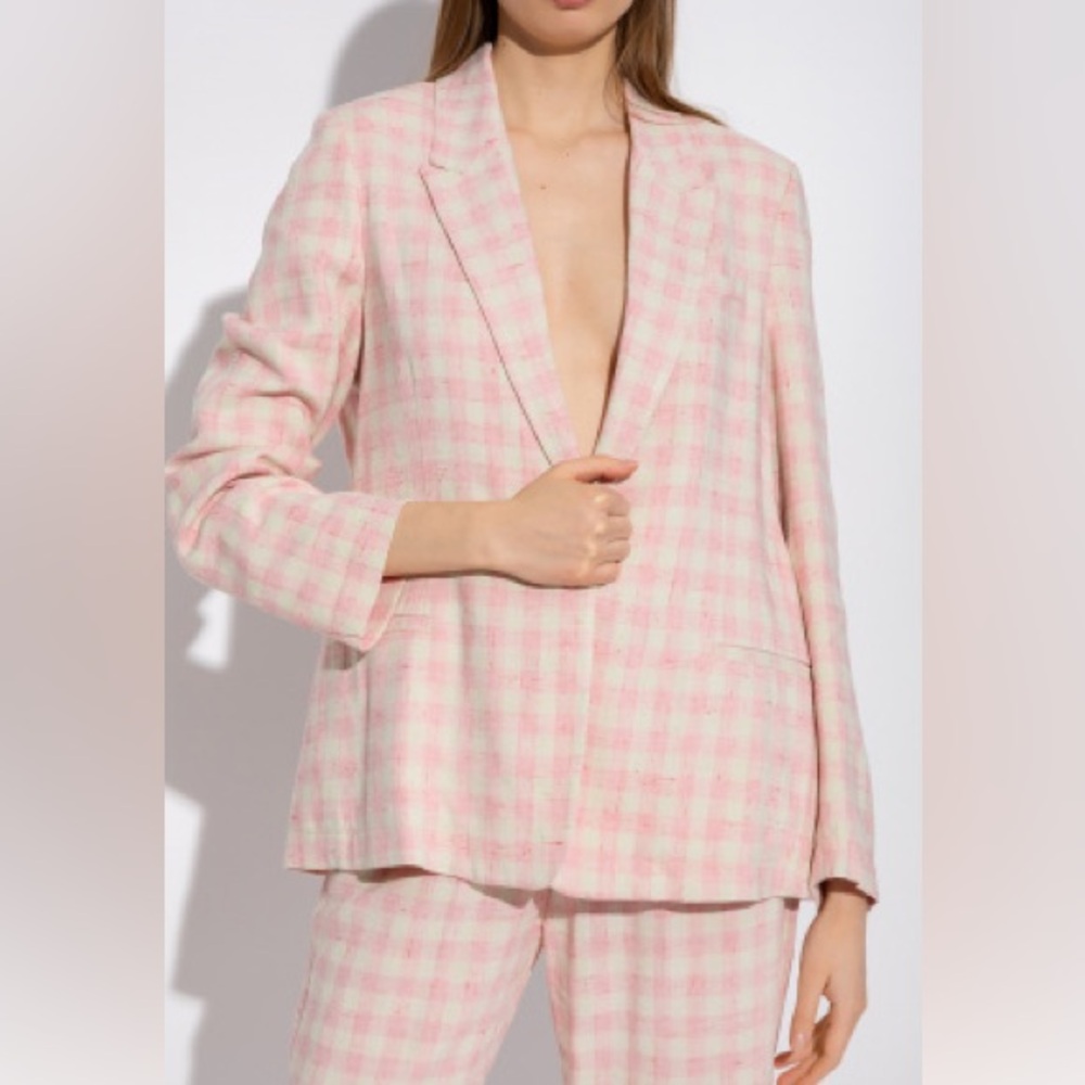 Forte Forte Pink Gingham Blazer Jacket
